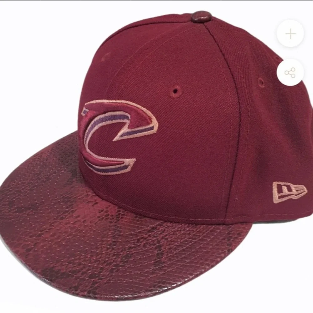 NEW ERA CLEVELAND‎ CAVALIERS NBA MAROON 9FIFTY SNAP BACK HAT - Picture 8 of 9
